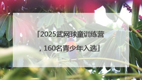 2025武网球童训练营，160名青少年入选