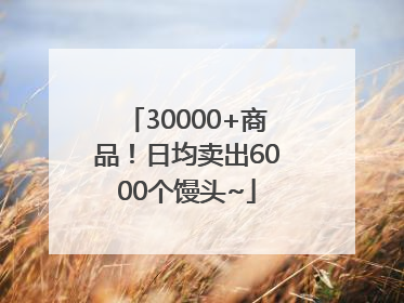 30000+商品！日均卖出6000个馒头~