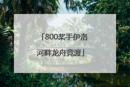 800桨手伊洛河畔龙舟竞渡