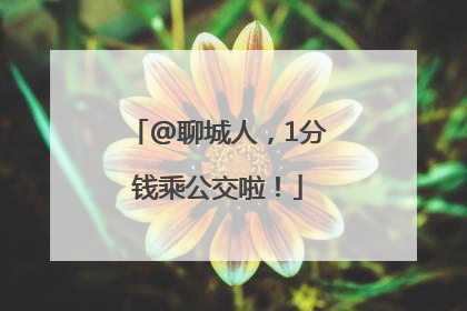 @聊城人，1分钱乘公交啦！