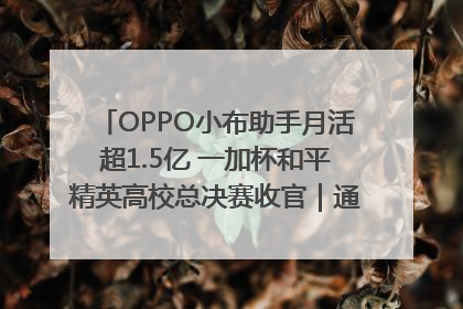 OPPO小布助手月活超1.5亿 一加杯和平精英高校总决赛收官｜通讯Plus·早报